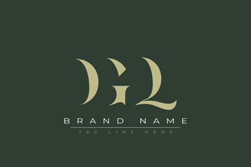 DGQ abstract letter logo design. This logo is designed by three abstract letters. 