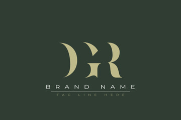 DGR abstract letter logo design. This logo is designed by three abstract letters. 