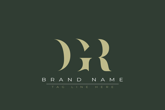 DGR abstract letter logo design. This logo is designed by three abstract letters. 