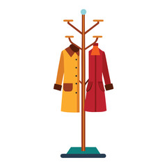 Customizable Coat Rack Vector Illustration