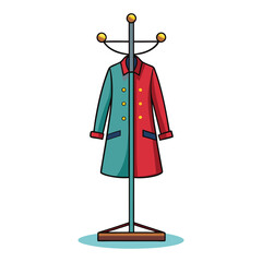 Obraz premium Customizable Coat Rack Vector Illustration