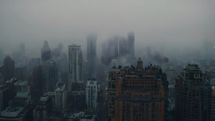 Obraz premium city skyline at sunset