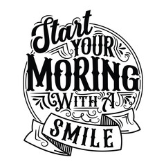 Hand-drawn vintage design featuring unique lettering and decoration for greeting cards and wearable prints