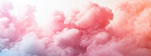 Fototapeta premium Pastel pink gradient fading to white, soft and minimal for text overlay