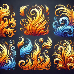 Fototapeta premium Vibrant fire boundless intensity and warmth