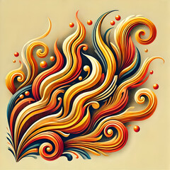 Fototapeta premium Vibrant fire boundless intensity and warmth