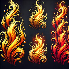 Fototapeta premium Vibrant fire boundless intensity and warmth