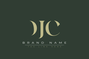 DJC abstract letter logo design. This logo is designed by three abstract letters. 