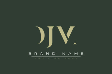 DJM abstract letter logo design. This logo is designed by three abstract letters. 