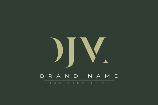 DJM abstract letter logo design. This logo is designed by three abstract letters. 