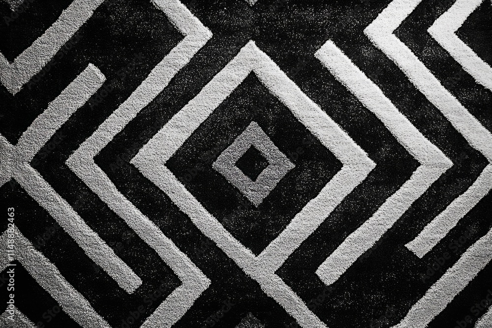 Poster close-up of carpet texture featuring geometric pattern creating modern and stylish interior design