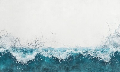 Photo of a blue water surface with a gentle wave under a grey sky