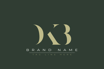 DKB abstract letter logo design. This logo is designed by three abstract letters. 