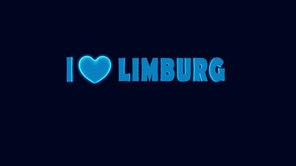I LOVE LIMBURG WITH NEON HEART 