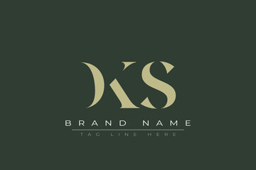 DKS abstract letter logo design. This logo is designed by three abstract letters. 