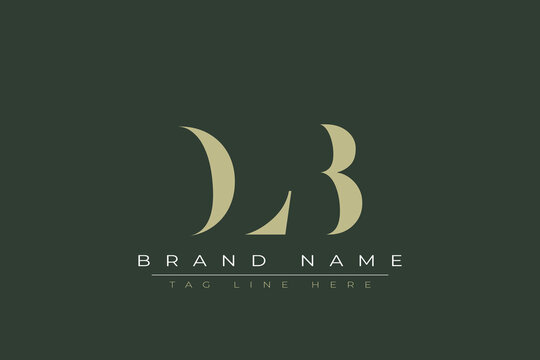 DLB abstract letter logo design. This logo is designed by three abstract letters. 