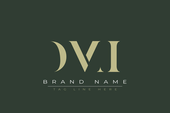 DMI abstract letter logo design. This logo is designed by three abstract letters. 