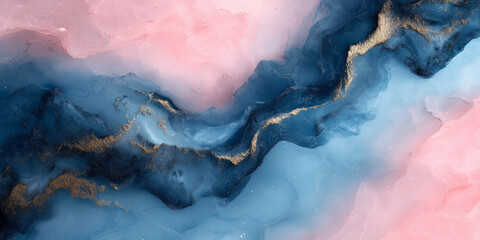 Abstract Easter-themed design with pastel swirls and golden accents creating a luxurious and modern festive composition