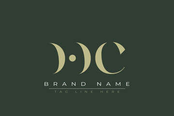 DOC abstract letter logo design. This logo is designed by three abstract letters. 