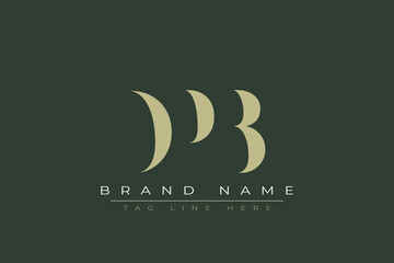 DPB abstract letter logo design. This logo is designed by three abstract letters. 