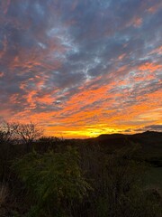 sunset in the mountains