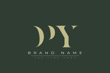 DPY abstract letter logo design. This logo is designed by three abstract letters. 