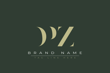 DPZ abstract letter logo design. This logo is designed by three abstract letters. 
