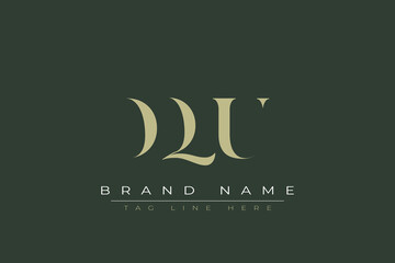 DQU abstract letter logo design. This logo is designed by three abstract letters. 