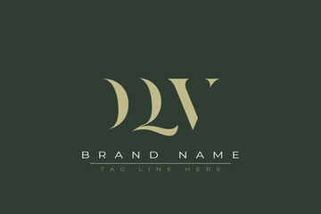 DQV abstract letter logo design. This logo is designed by three abstract letters. 