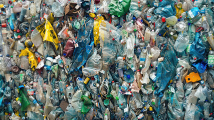 Fototapeta premium A factory recycling used plastics into new construction materials
