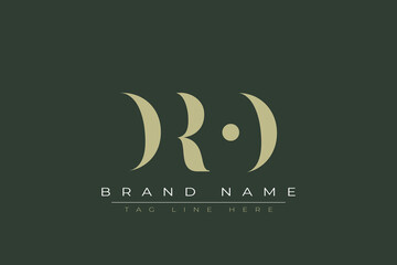 DRO abstract letter logo design. This logo is designed by three abstract letters. 