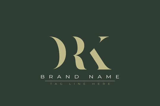 DRK abstract letter logo design. This logo is designed by three abstract letters. 