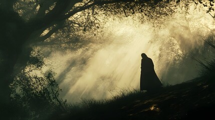 Silhouette in Hazy Shadows