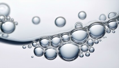 soap bubbles on a white background