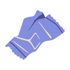 Vector candy wrapper, flatt art, plastic, recycled materials