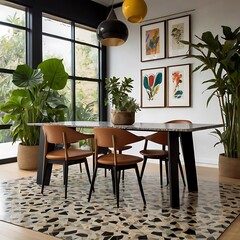 Fototapeta premium modern casual table illustration