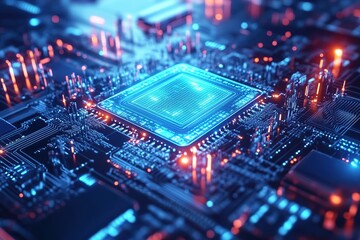 Computer animated hi tech, mechanical technology background