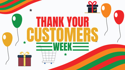 Thank Your Customers Week in january design templet