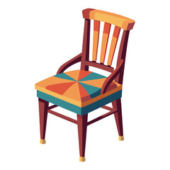 Customizable Dining Chair Vector Illustration