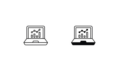 Trending graph icons set vector stock illustration