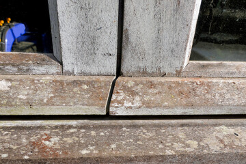 Rotten window frame in dire need of renovation