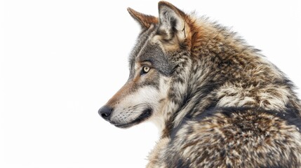 Fototapeta premium Close Up of a Wolf Looking Back with a Focused Gaze