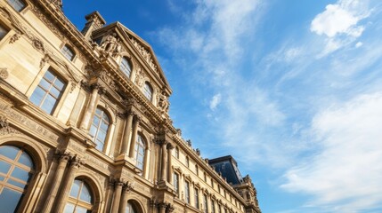 Fototapeta premium The stunning facade of the Museum building showcases intricate details and grand design