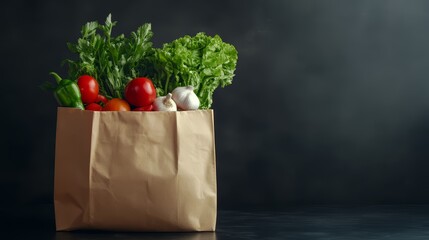 Fresh Vegetables in a Paper Bag