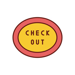 Checkout button vector icon
