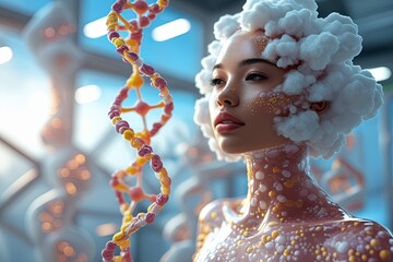 Moisturizing Emulsion with DNA Molecules in Cloud-Like Bubble Design