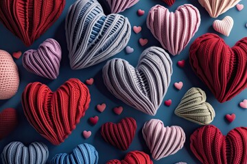 Avant-Garde Knit Hearts in Contemporary Style for Passionate Occasions
