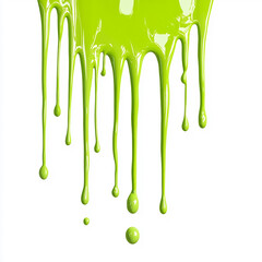 Naklejka premium Abstract Splash of Green Paint with Vibrant Arcs on a white background