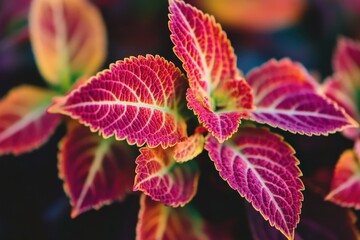 Closeup Wallpaper of Red Head Coleus Plant