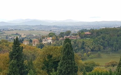 Obraz premium landscape of Tuscany, Italy, in the autumn season